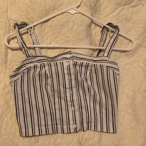 Brandy Melville button up crop top